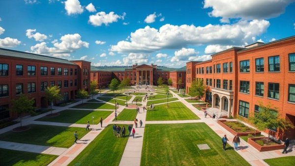 Texas college campus with students walking amid changes.