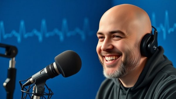 Smiling man in a podcast, discussing VO₂ max importance.