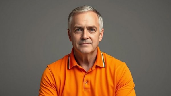 Middle-aged man in sports polo, neutral expression, Texas football coach.