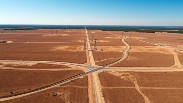 Aerial view of Bastrop County data center expansion site.