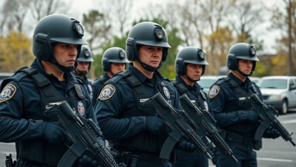 ICE agents during an operation in San Antonio parking lot