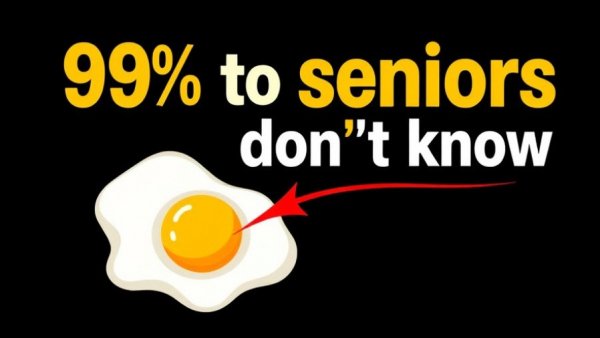 Bold graphic on healthy aging tips with a fried egg illustration.