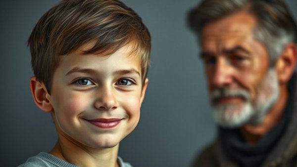 Mammal aging and reproduction concept with three generations of males.