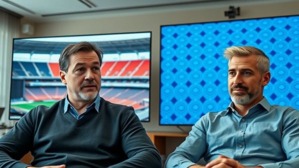 Two men discussing the impact of Dante Moore on Dallas Cowboys draft.