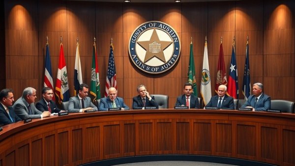 Austin Municipal Civil Service Commission meeting in session, officials discussing