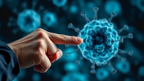 Diet for advanced-stage colon cancer: Visual of targeted cancer cell treatment concept.