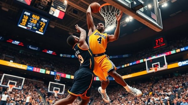 Top NBA Plays of the Night: two players mid-air battle.