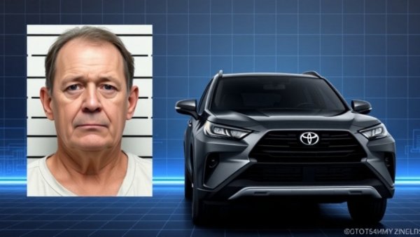 Mugshot of unidentified man and black Toyota SUV, missing man in Elmendorf.