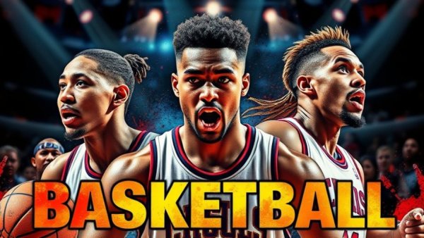 Unmissable NBA Highlights collage with three dynamic players.
