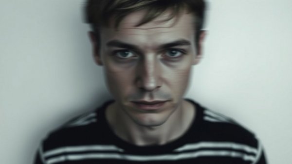 Monochrome blurred portrait expressing toxic independence.