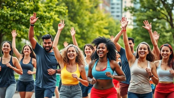 Free fitness classes in Houston with vibrant outdoor workouts.