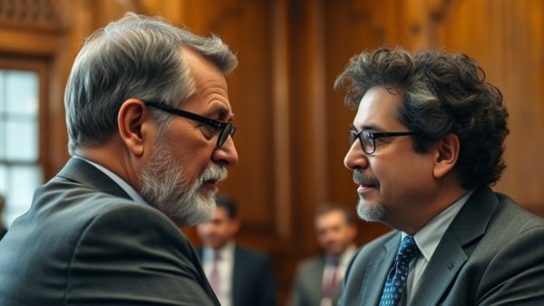 Discussion on immigration policy USA during formal meeting.