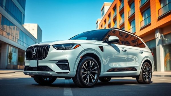 White luxury SUV in San Antonio street, related to crime reports.