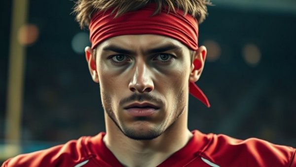 The Trophy Run sports narratives: Determined athlete close-up.