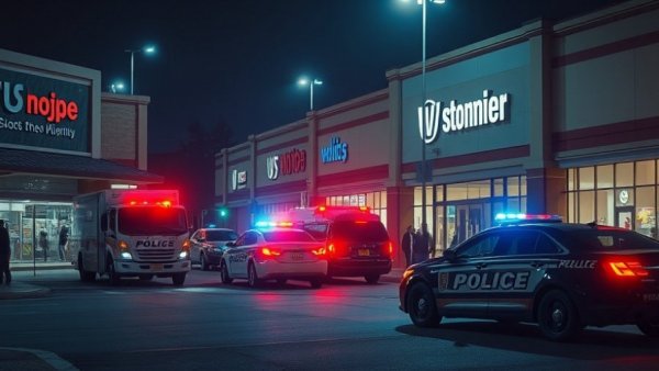 Emergency response at night near Houston shooting sports bar.