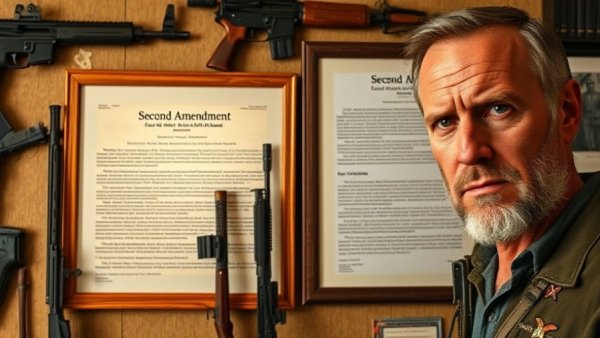 Firearms and Second Amendment text illustrating purpose of the Second Amendment.