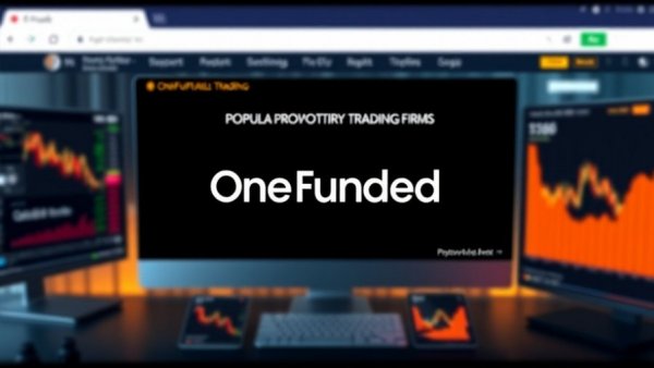 Banner highlighting best prop firms for US traders, featuring OneFunded.