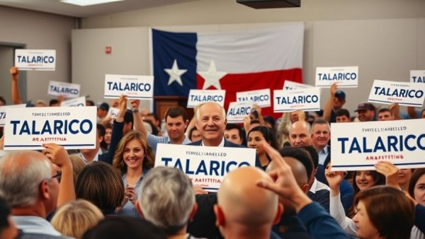 James Talarico speaks at Texas rally with supportive crowd.