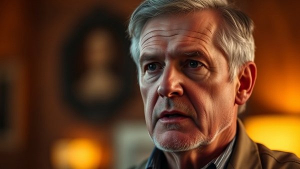 Middle-aged man discussing coaching decisions with focused expression.