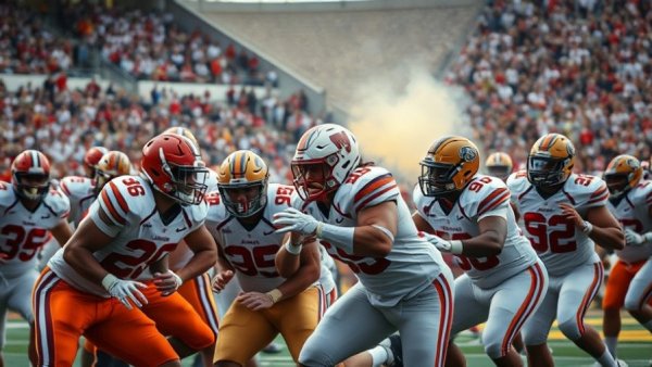 Importance of college football highlighted during an intense game.