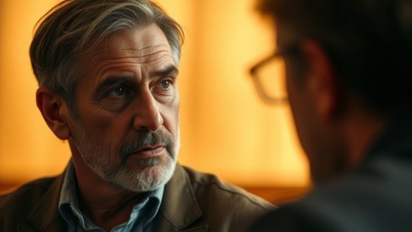 Middle-aged man deep in discussion, Pat Coogan decision analysis