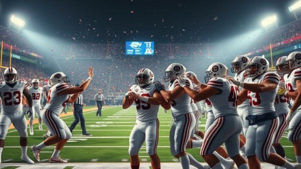 Emotion in college football during an intense game moment