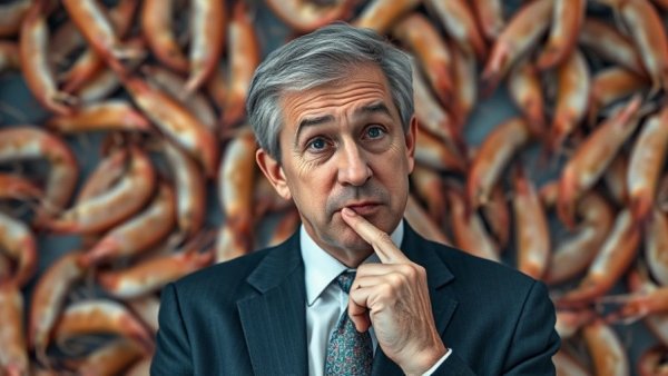 Is Shrimp Bad for Cholesterol - Man pondering shrimp health effects.