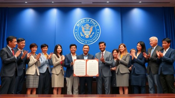 U.S. foreign relations highlight at Board of Peace ceremony.