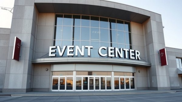Gray facade of Platinum Event Center