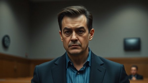 Serious man in courtroom related to Uvalde school shooting verdict.