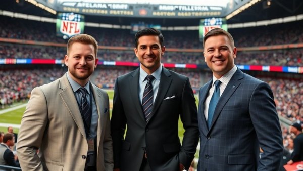 2025 NFL Coach of the Year award recipients, professional men in stadium.