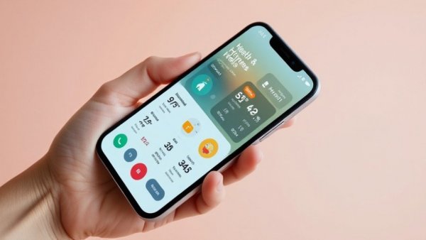 Health and wellness app on smartphone displaying health metrics.