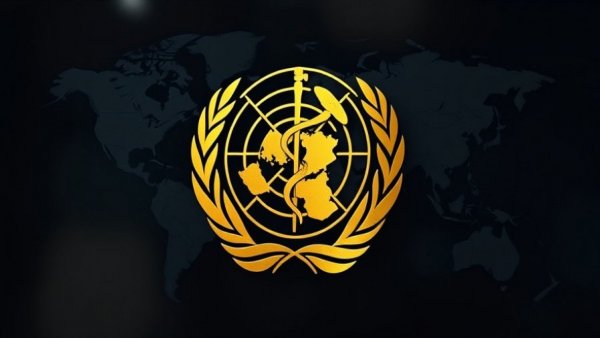 World Health Organization emblem symbolizing U.S. withdrawal.