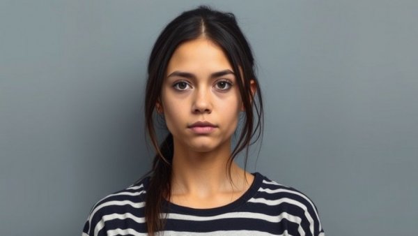 Mugshot of young woman related to Austin crime news.