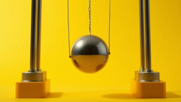 Newton's cradle with one ball in motion symbolizing reset hormones.