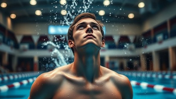 Focused swimmer standing with droplets, 2026 Eddie Reese Showdown recap.