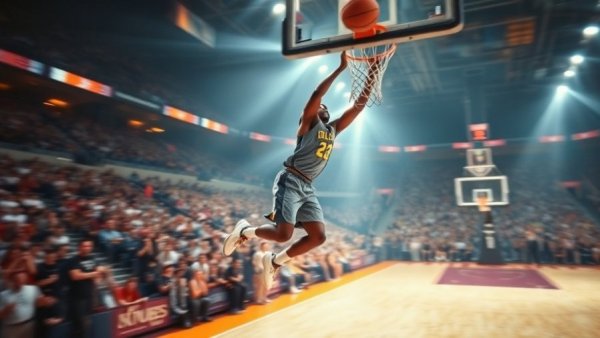NBA Highlights January 23 2026: Basketball player mid-dunk in top 10 play.