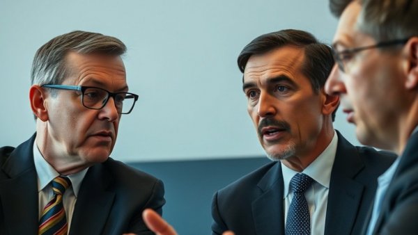 U.S. government news figures in formal discussion.