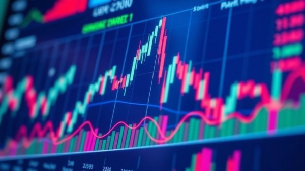 Graph showing U.S. stock market volatility with fluctuating lines.