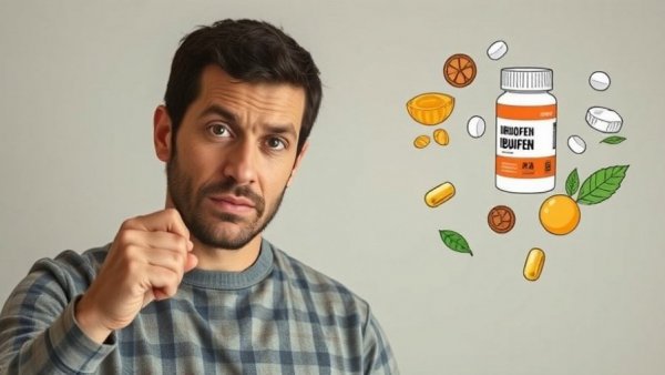 Exploring natural ibuprofen substitute options with illustrative graphic.