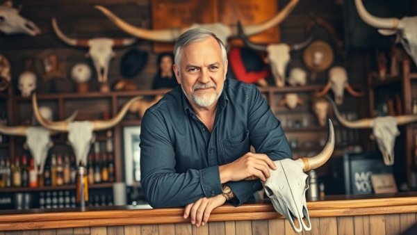 How to start a business in Dallas: man at rustic Dallas bar.