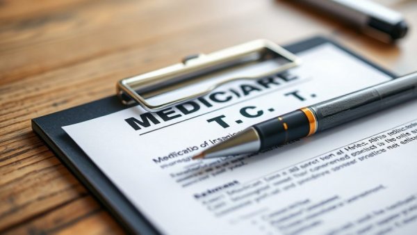 Close-up of Medicare Part C document with a pen, related to hospital-owned Medicare Advantage plans.