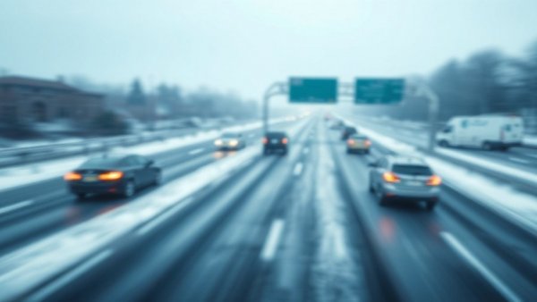 Austin icy roads safety warning on busy highway.
