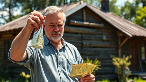 Outdoor experiment demonstration at rustic house, mental wellness for seniors.