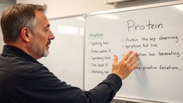Man explaining protein impacts on whiteboard, worst protein in the world.