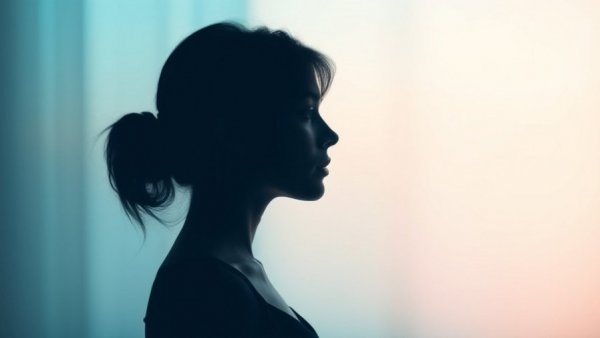 Abstract silhouette of a woman symbolizing perimenopause symptoms.