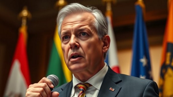 Politician passionately speaking on Republican immigration crackdown.