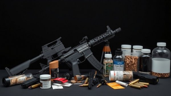 Atascosa County drug arrests evidence, firearms and drugs displayed.