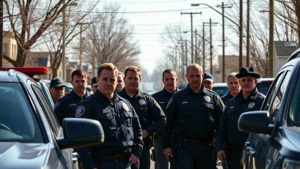 Law enforcement activity in suburban San Antonio street during daytime.