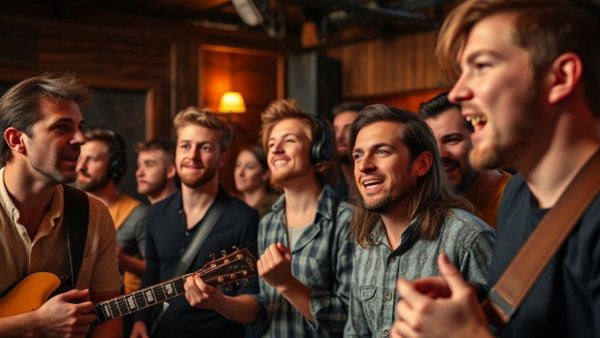 Austin lifestyle band performing live at a vibrant indoor venue.